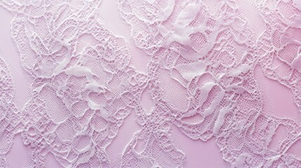 Fototapeta premium Delicate lace texture background with intricate patterns and fine detailing, perfect for elegant and refined designs in a soft pastel tone