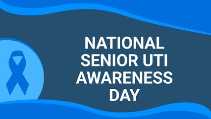 National Senior UTI Awareness Day web banner design illustration 