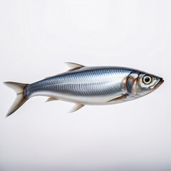 Obraz premium poisson, aliment, isolé, hareng , frais, fruits de mer, brut, blanc, animal, pêche, sain, mer, ailette, arc-en-ciel, fraîcheur, argent, attraper, eau douce, queue, studio, repas, fond blanc, viande