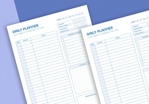 Blue Weekly Planner