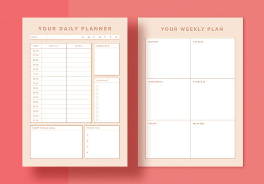 Daily & Weekly Planner Set
