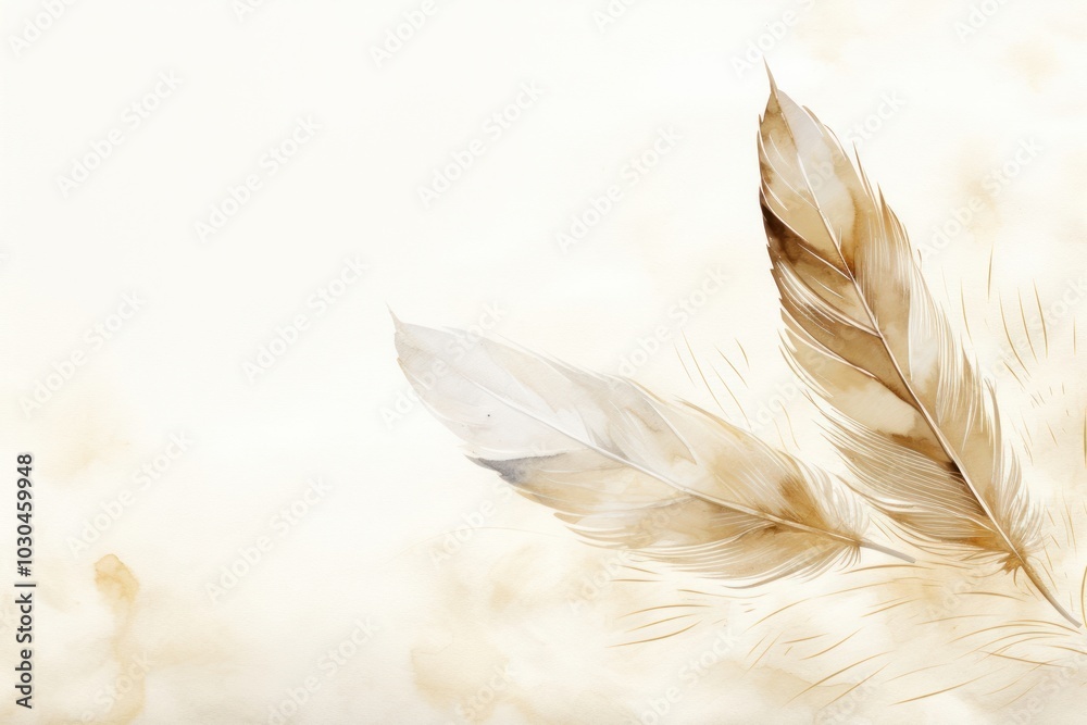 Sticker Feathers watercolor background backgrounds plant fragility.