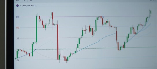 Fototapeta premium A detailed stock market chart visualization