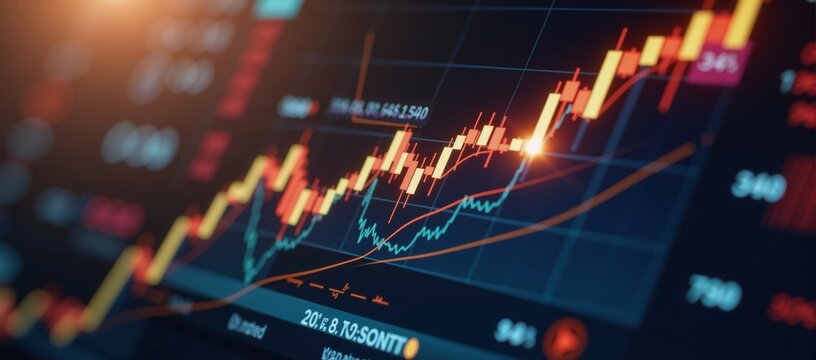 Business Digital Graph Stock Trade Market Growth Investment Overview