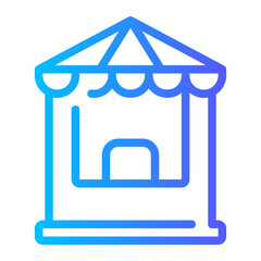 ticket shop gradient icon