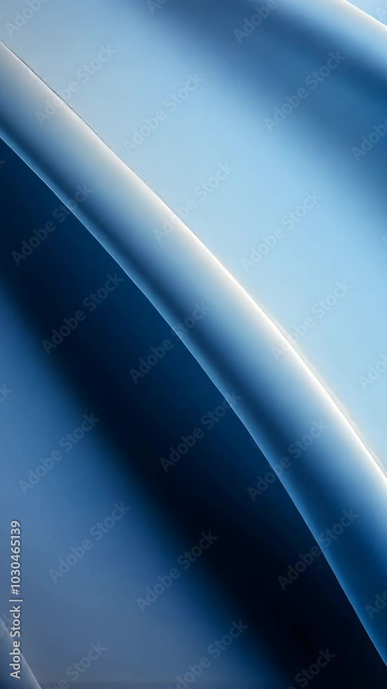Aufkleber smooth blue abstract wave pattern, minimalistic design. futuristic concept