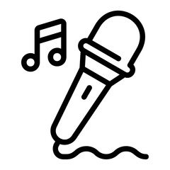 karaoke line icon