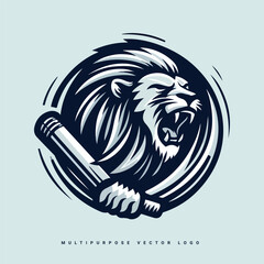 vector logo with line