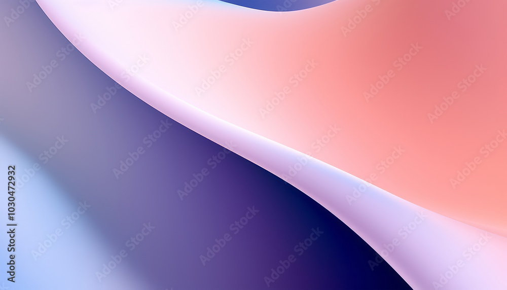 Aufkleber Abstract colorful wavy shapes wallpaper. Modern curvy background with motion effect. Generative ai