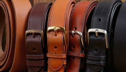 Beautiful leather men's belts