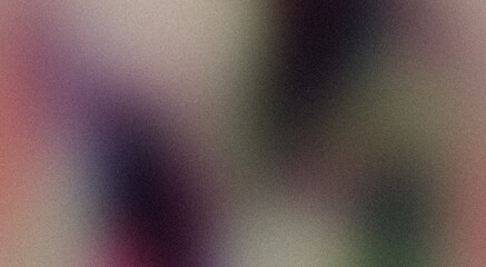 Vibrant colors grainy gradient background, green purple gray abstract noise texture backdrop design with glowing colors flow shaped, bright, noise effect, copy space.