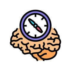 compass brainstorm color icon vector. compass brainstorm sign. isolated symbol illustration