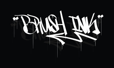 BRUSH INK graffiti tag style design