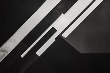 Fototapeta premium Abstract geometric pattern in black and white, creating a modern and minimalist design.