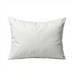 A plain white pillow with a soft, fluffy texture, ideal for comfort and support in bedding arrangements.