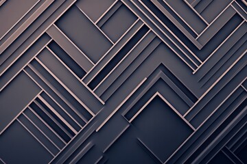 Obraz premium Abstract geometric background with intersecting lines and squares in shades of gray.