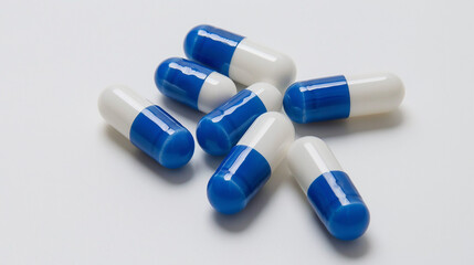 Explore the therapeutic benefits of blue and white capsules as essential dietary supplements, offering health solutions for various medical needs. Perfect for promoting wellness in everyday health.
