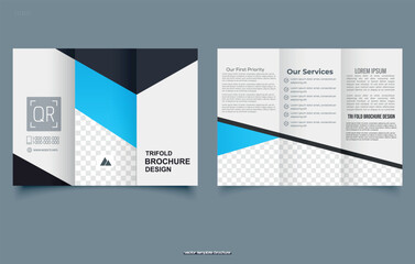 This is a modern TriFold Brochure Design Template that is perfect for Marketing use. Vector illustration.