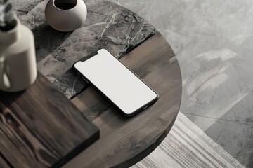 A mockup of a phone electronics iphone food.