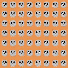 RETRO SKELETONS DESIGN PATTERN TEXTURE WALLART