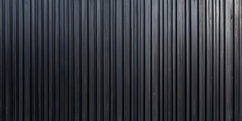 Obraz premium A close-up of a dark wood wall with vertical panels, creating a modern and sleek backdrop.