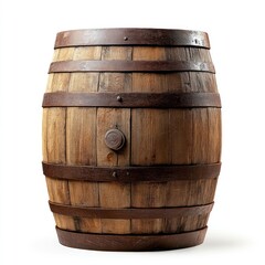 Fototapeta premium A wooden barrel letterbox mailbox keg.