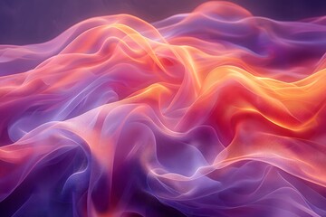 Fototapeta premium Abstract Flowing Fabric in Vibrant Colors - Ideal for Modern Art and Design Concepts