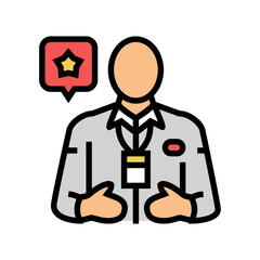 staffing event agency color icon vector. staffing event agency sign. isolated symbol illustration