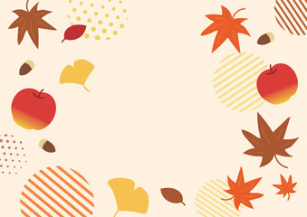 秋の背景イラスト・シンプル・かわいい