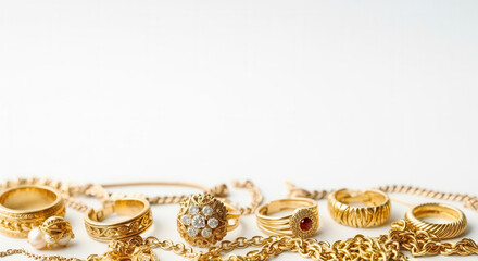 Mixed gold jewelry