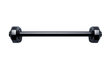 Barbell on a black isolate background transparent background