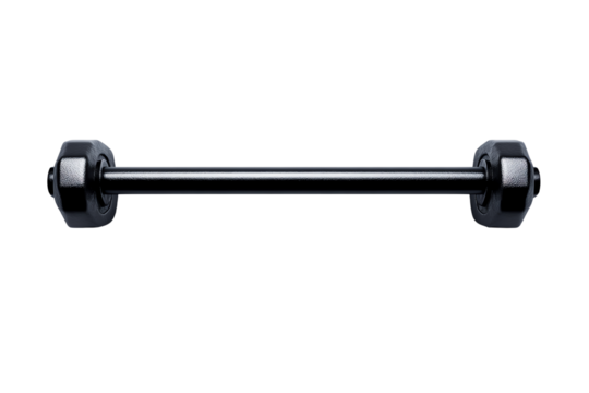 Barbell on a black isolate background transparent background