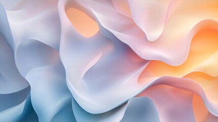 Soft Pastel Abstract Wave Patterns in Motion