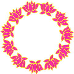 Pink and Yellow Double Lotus Flower Hanging Decoration | Wedding Decorations with flowers