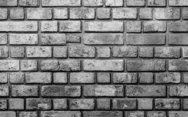 Abstract Black brick wall texture - Black and White