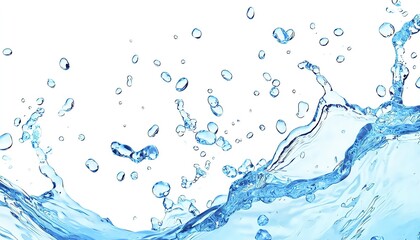Obraz premium A closeup of water molecules in motion, representing the energy and life within water, water molecules, science of water
