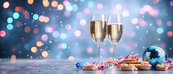 Intimate Festive Gathering with Champagne Disco Ball and Colorful Party Decor