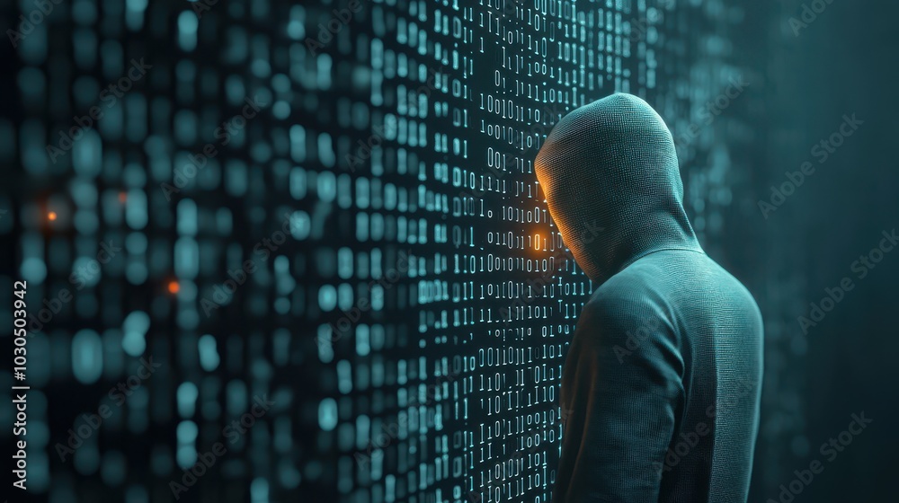 Aufkleber Exploring the mysteries of data and technology in a digital world
