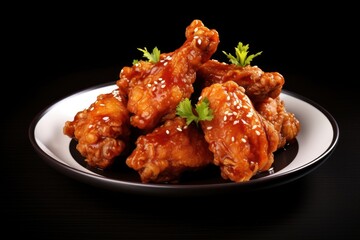 Fototapeta premium Fried plate food meal.