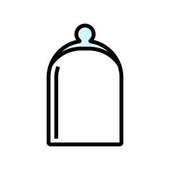 cloche glass package color icon vector. cloche glass package sign. isolated symbol illustration