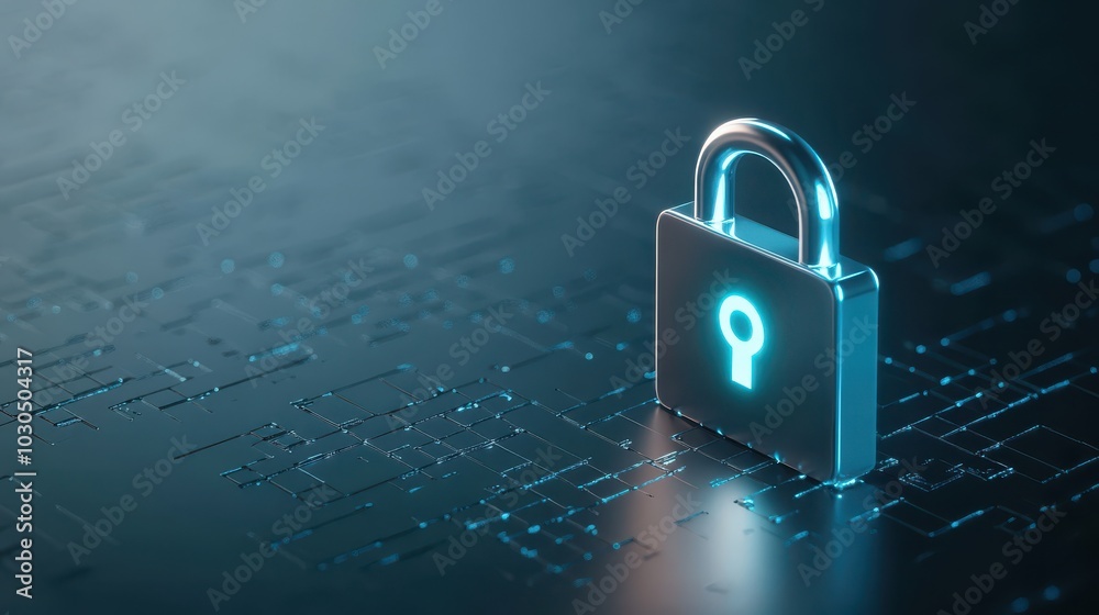 Poster secure your digital future with advanced lock technology
