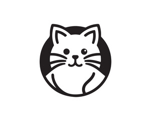 cat with heart vector illustration