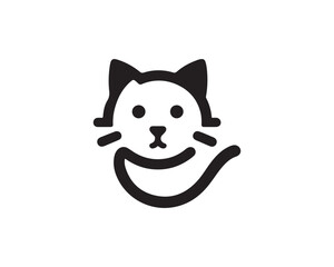 cat with a smile vector illustration
