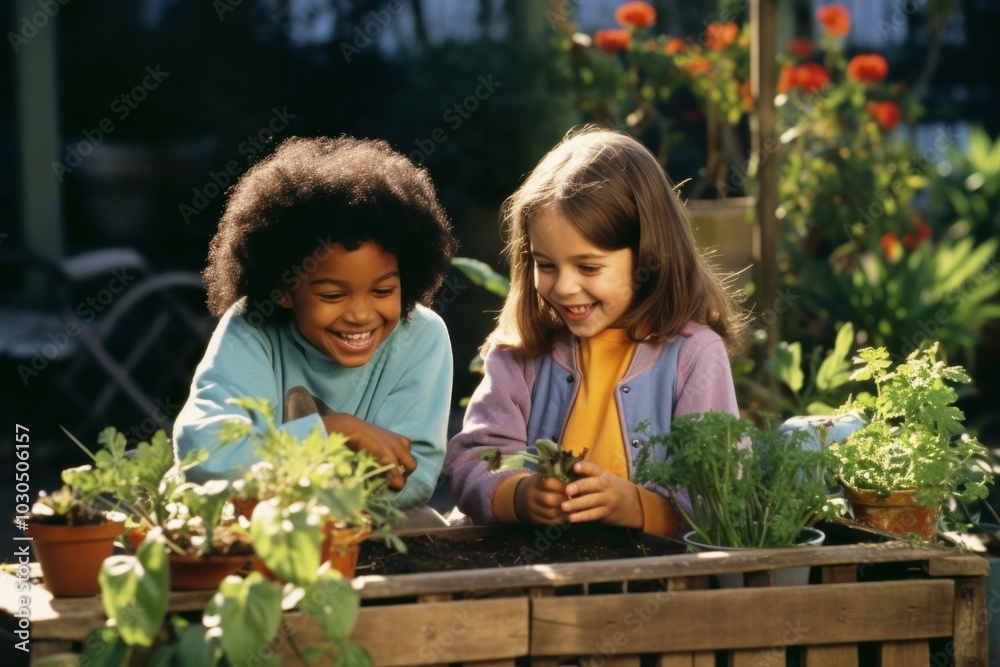 Sticker Gardening outdoors nature child.