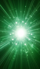 Green and white abstract technology background
