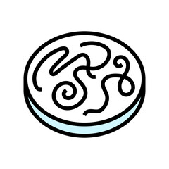 helminth worm parasite color icon vector. helminth worm parasite sign. isolated symbol illustration