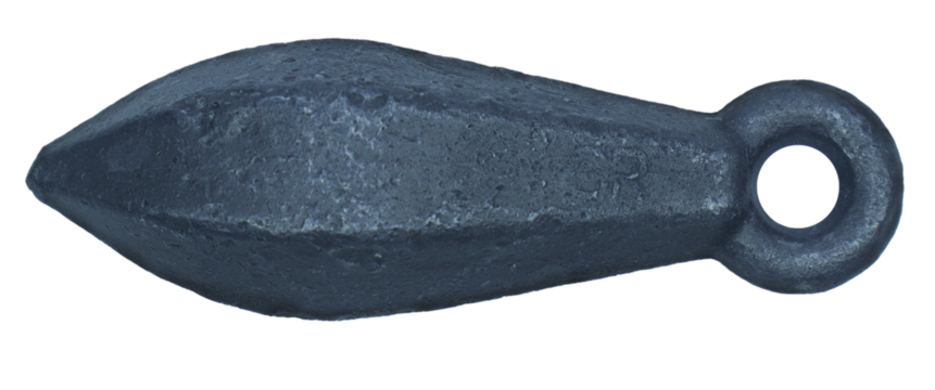 old fishing sinker on transparent background