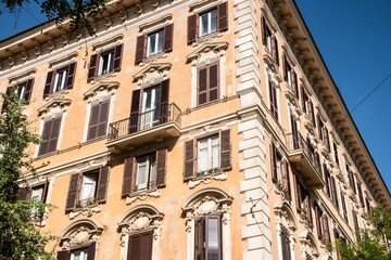 Obraz premium Architecture of old vintage buildings of Rome, Italy