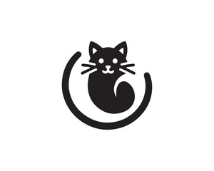 Fototapeta premium black cat icon