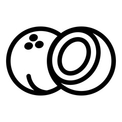 Coconut icon. Vector line icon